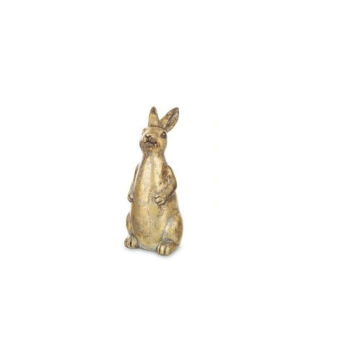 Art-Pol dekoratív figura, nyúl, kerámia, arany, 24x10x10 cm