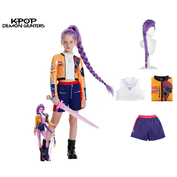 Costum de cosplay K-POP Witcher Girl cu peruca, Rumi, 130cm