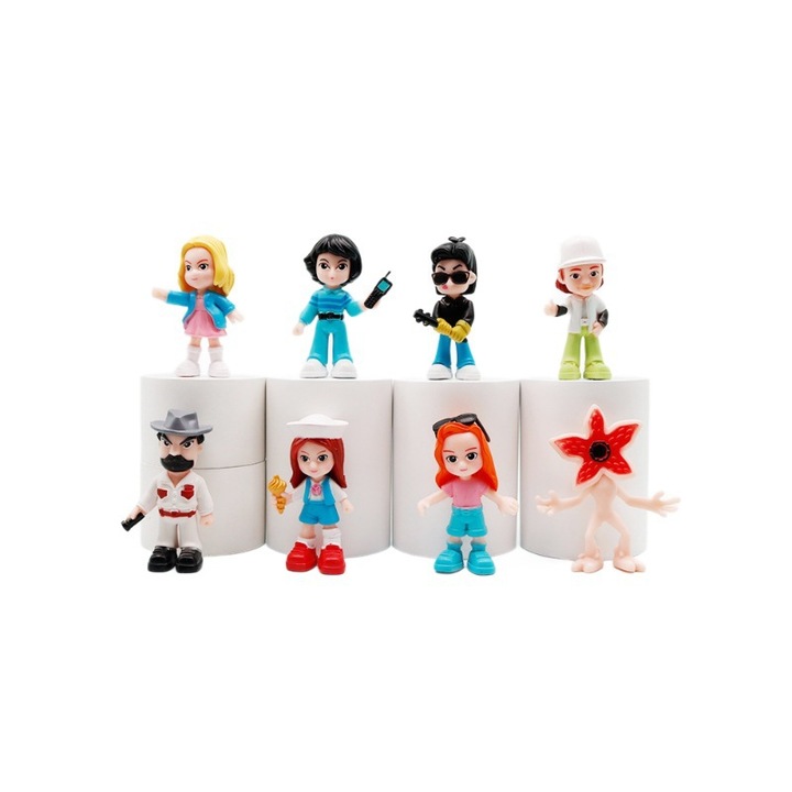 Комплект винилови фигурки Stranger Things, 8 броя, 8см