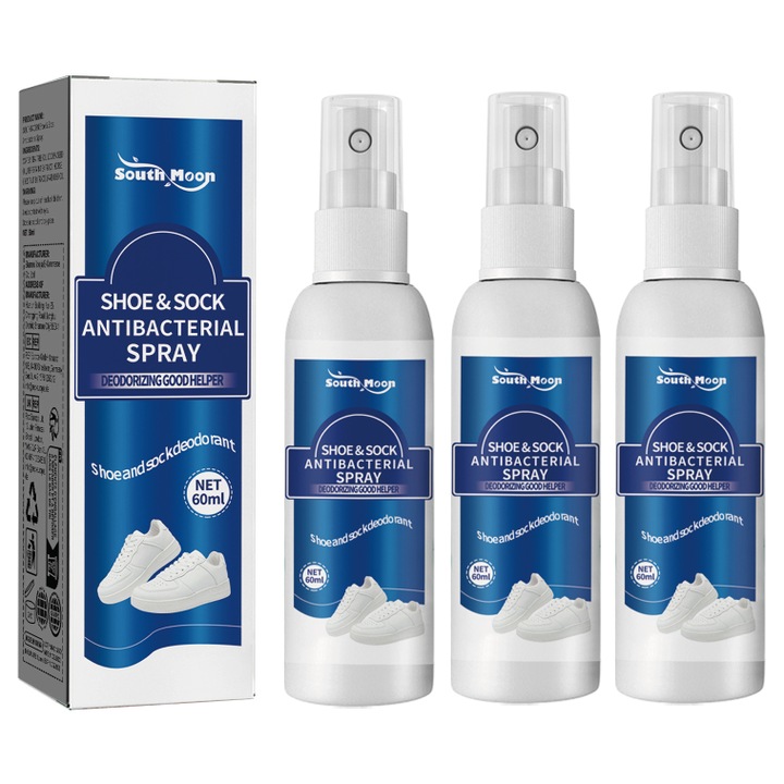 Set 3 sticle spray deodorant pentru incaltaminte si sosete SouthMoon