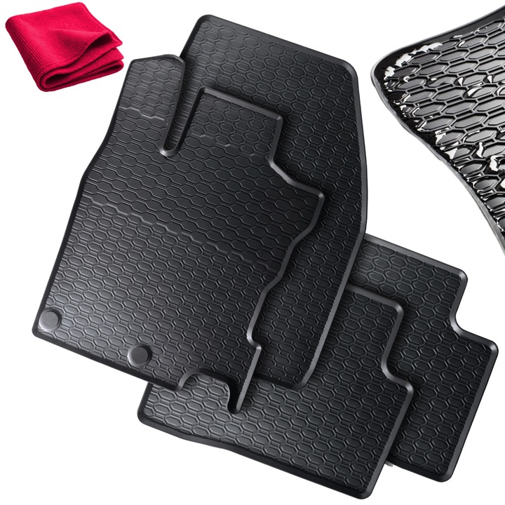 Set covorase auto Geyer&Hosaja pentru Nissan Qashqai 2 II, 4 piese, rezistente, negre