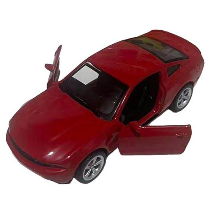 Masinuta Diecast, Automodel, model de colectie, aliaj, interior detaliat, 1:43 Ford Mustang GT, rosu