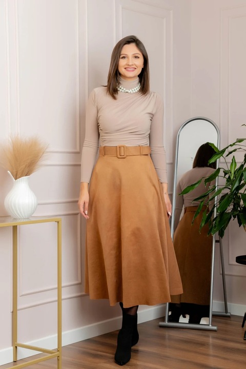 Fusta lunga Kristen, Maro camel, One Size