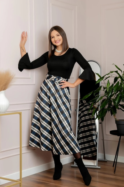 Fusta clos Sabrina, Albastru, One Size