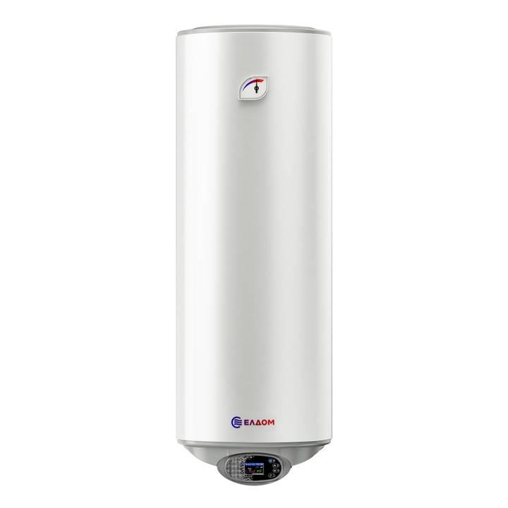 Вертикален бойлер ЕЛДОМ WVF08039FEW, 80л. електронно Wi-Fi управление, 3 kW, емайлиран водосъдържател, диаметър 387 mm