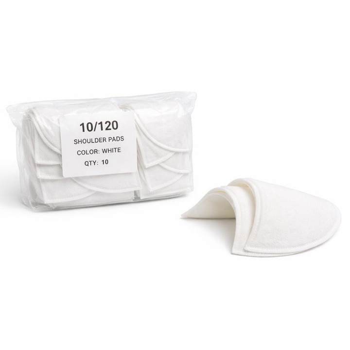 Bureti Umeri pentru haine 10/120, albi, set 10 perechi