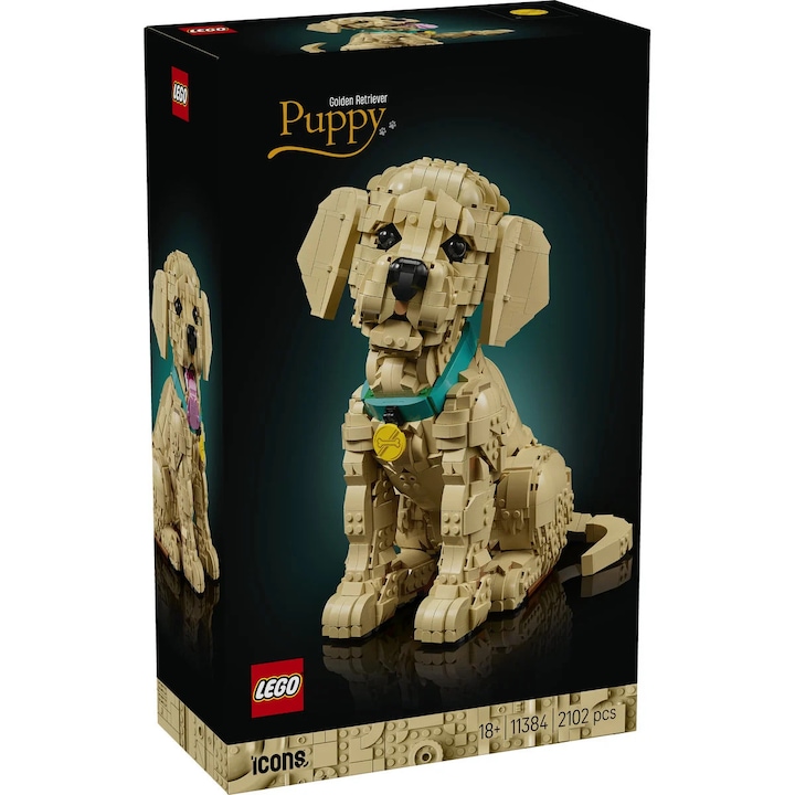 LEGO Blocuri de constructie pentru Catelusul Golden Retriever, set, 1 februarie 2026, multicolor, pentru adulti