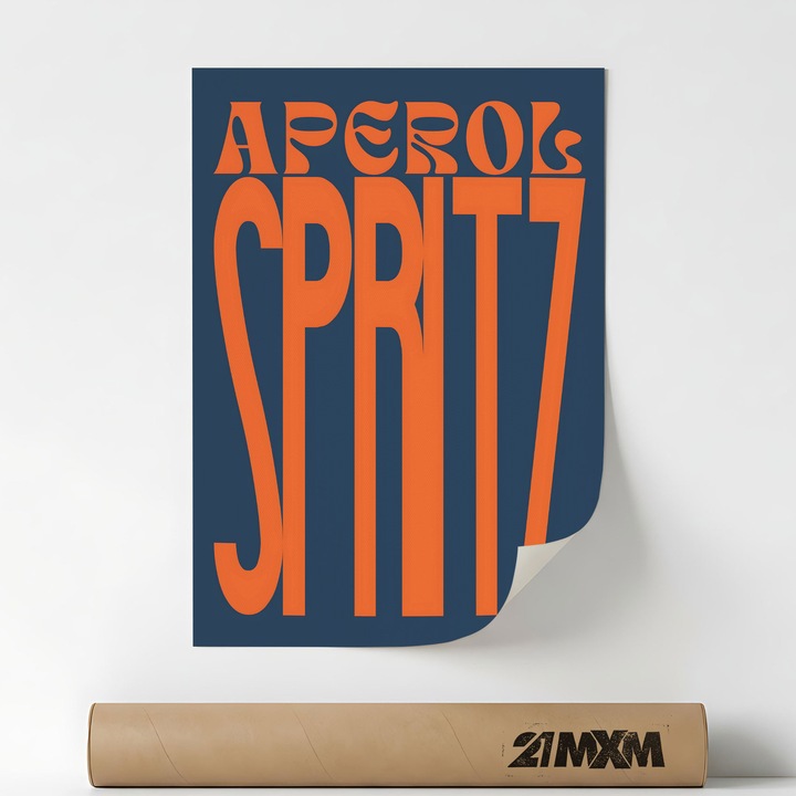 Poster Decorativ Stil Italian 'Aperitivo 36', Material Textil, 21MXM, A4 (21 x 29.7 cm), Fara Rama