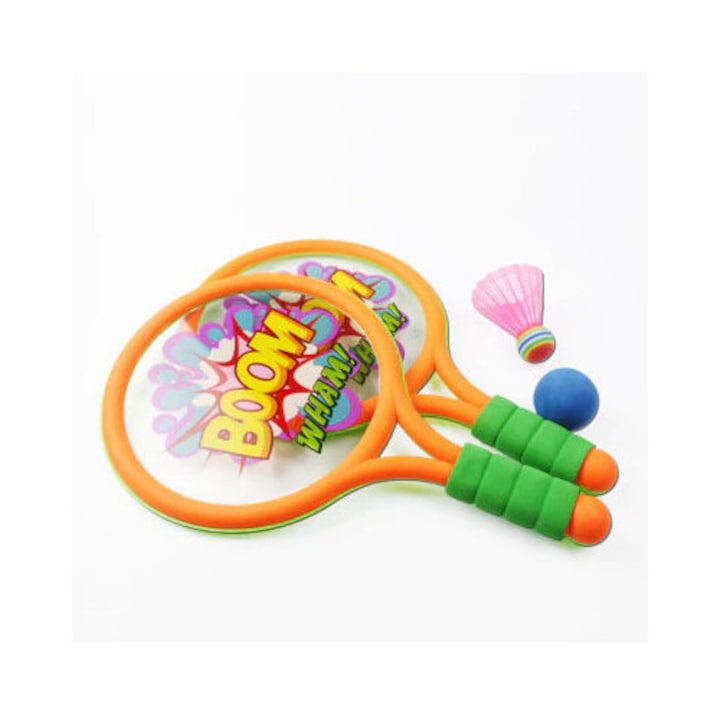 Tollaslabda ütőkészlet gyerekeknek, narancssárga/zöld, Lean 20493