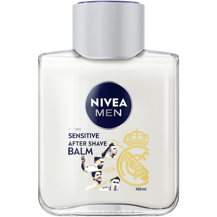 Балсам за след бръснене NIVEA MEN Sensitive After Shave, Лимитирана серия Real Madrid, 100 мл