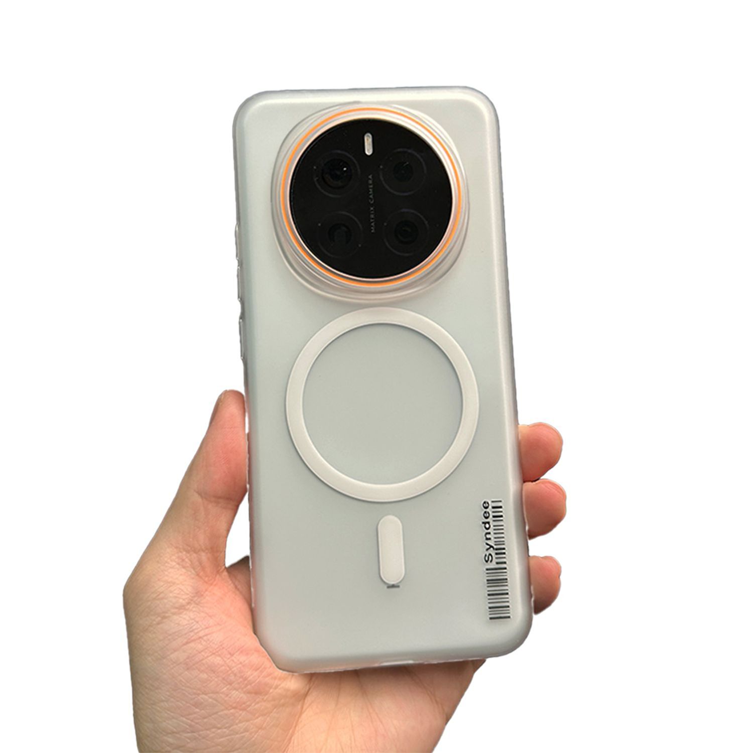 Husa telefon pentru Honor Magic 8 Pro, Magnetic MagSafe, slim ultra-light, Coaja dura mata, Alb/Transparent