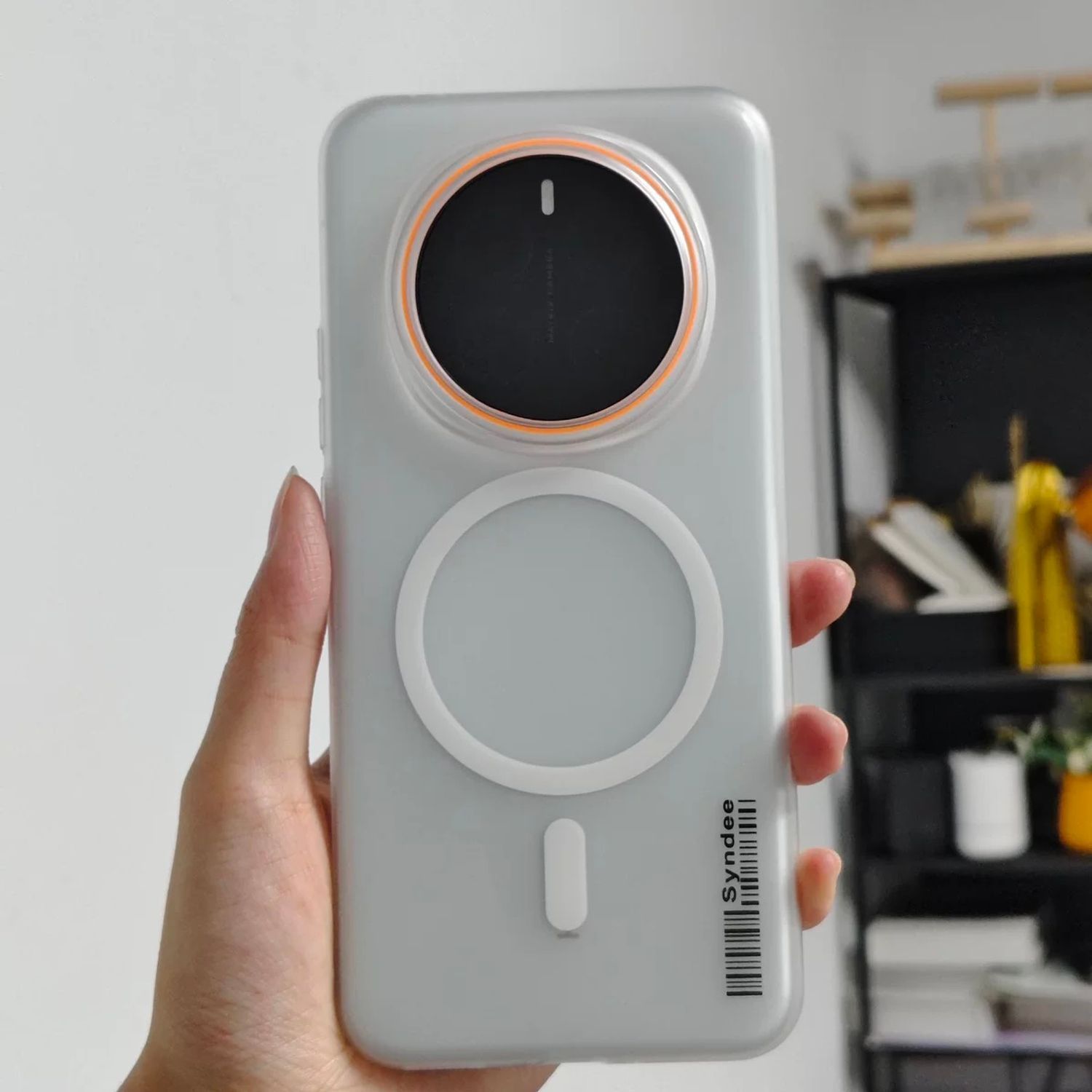 Husa telefon pentru Honor Magic 8 Pro, Magnetic MagSafe, slim ultra-light, Coaja dura mata, Alb/Transparent