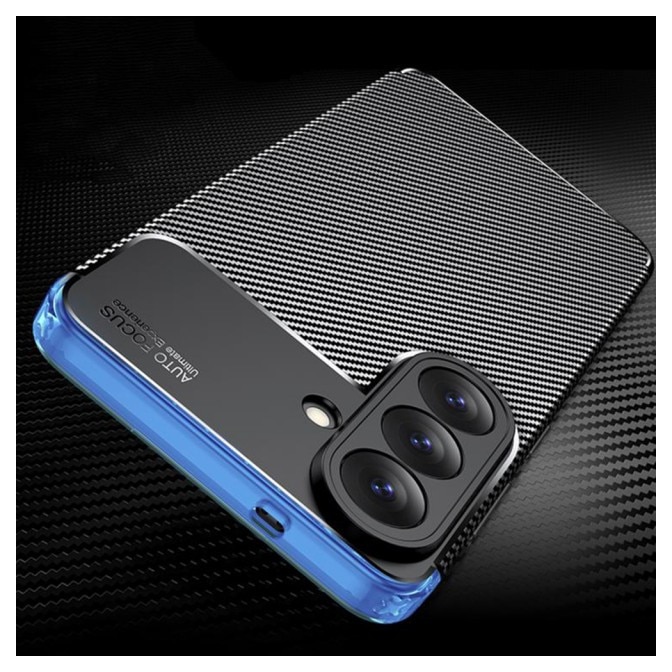 Husa Spate Upzz® Rugged Carbon Pentru Samsung Galaxy S26 ULTRA, Protectie Sporita, Seznatie Premium, Silicon, Negru