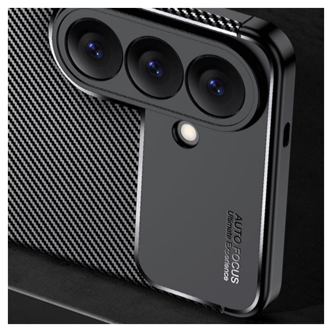 Husa Spate Upzz® Rugged Carbon Pentru Samsung Galaxy S26 ULTRA, Protectie Sporita, Seznatie Premium, Silicon, Negru
