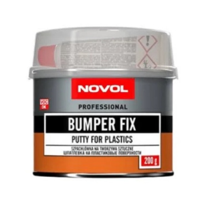 Chit Novol Bumper Fix pentru suprafete plastice, gri antracit, 0.2 kg