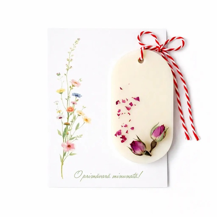 Lunera Martisor illatosított szárított rózsákkal szójaviaszból – gardrób illatosító