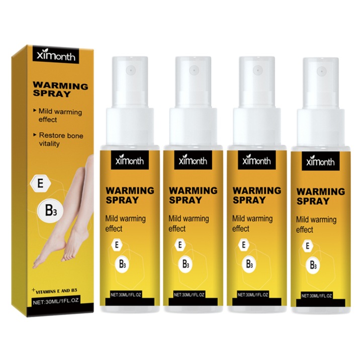 Spray pentru ameliorarea durerilor articulare, set de 4 piese, pentru spate, gat, umeri, genunchi, muschi