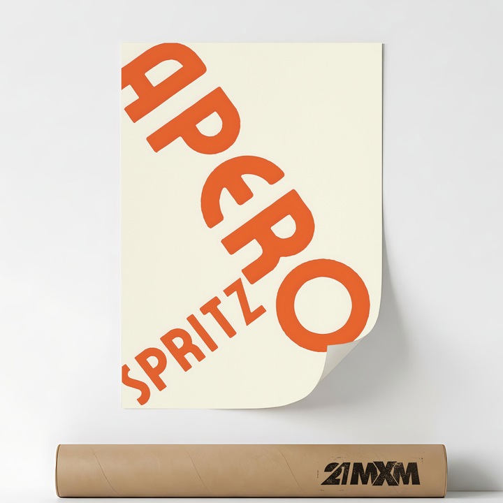 Poster Decorativ Stil Italian 'Aperitivo 61', Material Textil, 21MXM, A4 (21 x 29.7 cm), Fara Rama