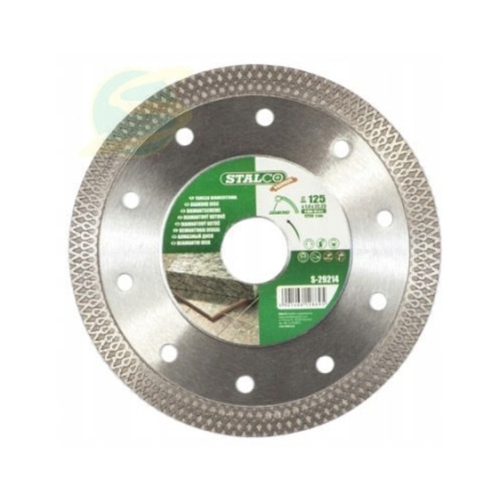 Disc diamantat pentru ceramica Stalco 125mm, grosime 1,4mm, durabilitate ridicata