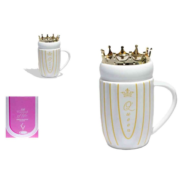 Cana Ceramică, Enger, Capac Coroană 350ml Lu-15