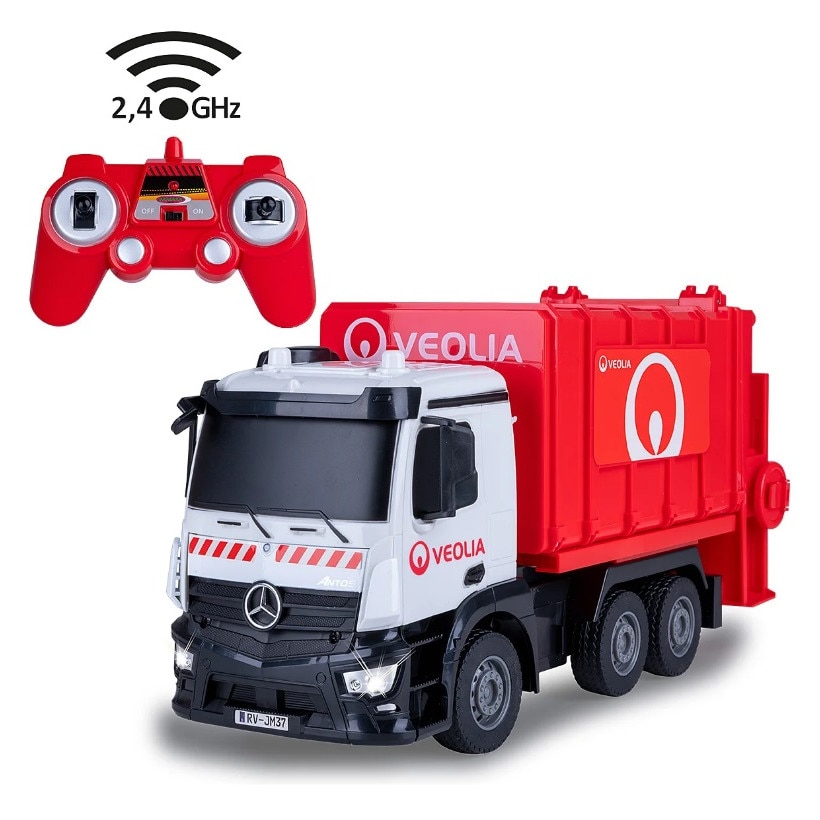 Camion Rastar, Mercedes-Benz Actros Masina 1:24 RTR 2.4GHz - Rosu