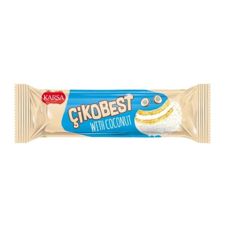Biscuiti glazurati cu ciocolata si cocos Cikobest, set 24 pachete, 56g/pachet