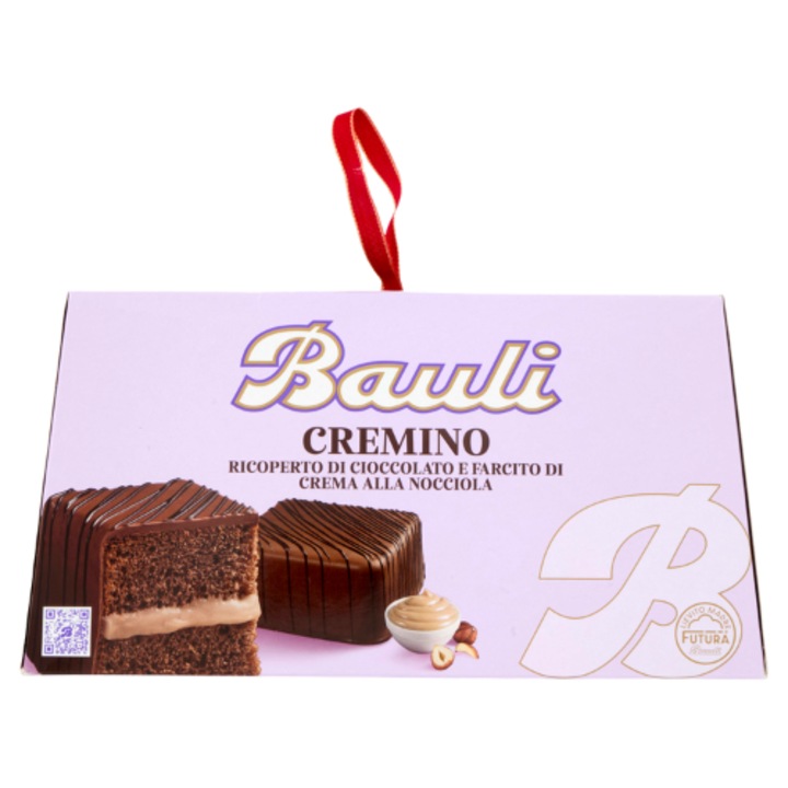 Prajitura cu Crema de alune acoperita cu ciocolata Dolce Cremino, Bauli, 750g