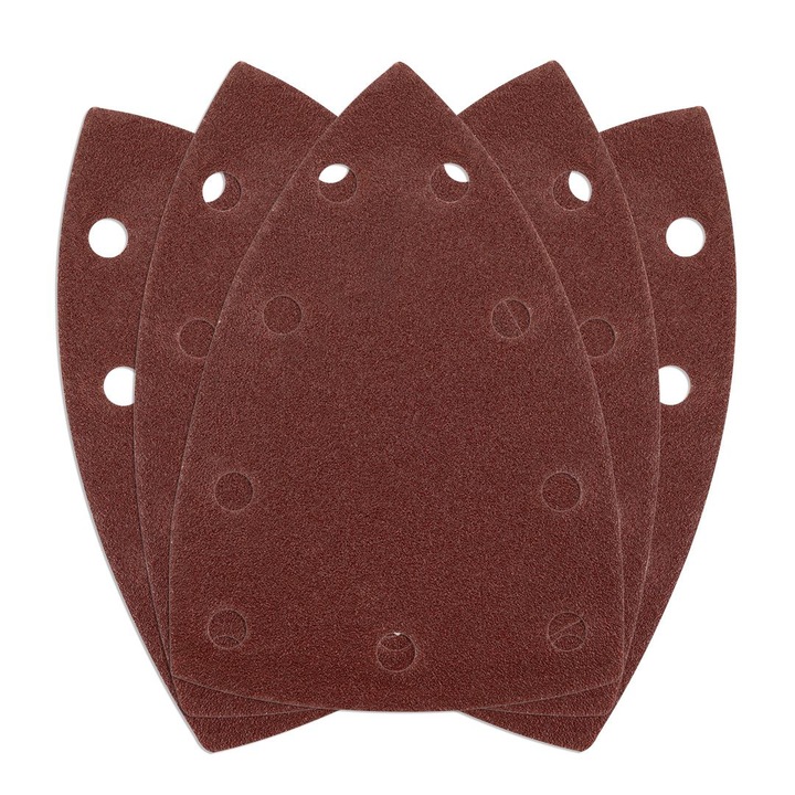Tépőzáras csiszolópapír, "vasaló" forma, 100 x 147 mm, P120, 5 db, 9 lyukkal, 04-623 54-057-hez