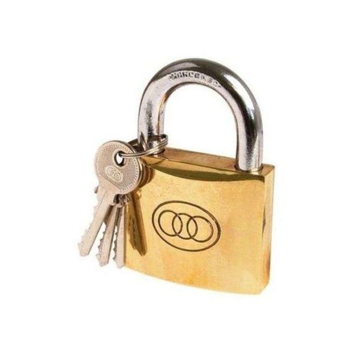 Lacăt 32 mm, Z-tools, galben, rezistent