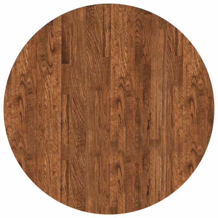 Топ за маса Светло кафяво Ø 80 x 2 vidaXL, 5 cm Масивен дъб