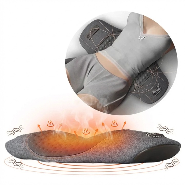 Perna Lombara Multifunctionala RelaxoForte, Sanatate Forte®, cu Masaj si Incalzire, Tractiune pentru Spate si Coloana, Compresa Calda cu Vibratii, Suport Lombar Ergonomic pentru Dureri de Spate, Relaxare Musculara