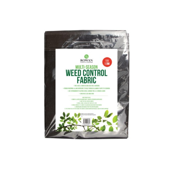 Folie agrotextil, antiburuieni, rezistenta la UV, 1 x 1.5 m, negru, Rowan GAR-2668