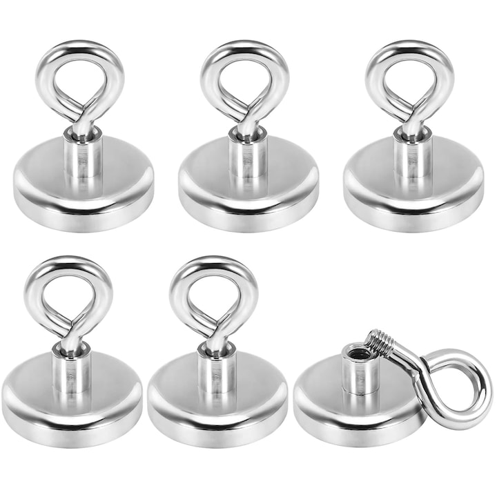 Carlige magnetice pentru camping, set, prindere puternica, cupa magnetica, metal