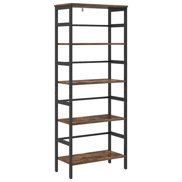 Raft pentru carti vidaXL, Stejar fumuriu 60 x 29 vidaXL, 5 x 149 cm