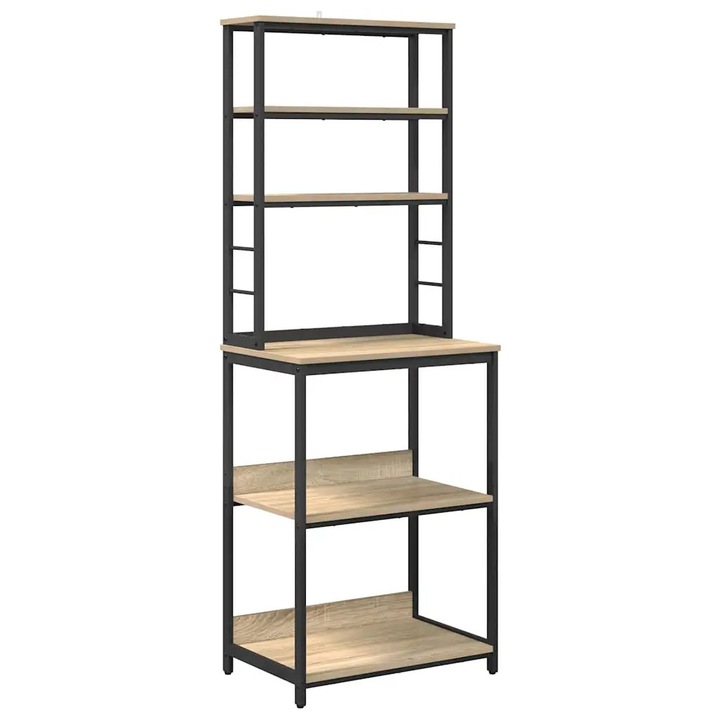 Raft de bucatarie vidaXL, Stejar Sonoma 60 x 40 x 168 cm Lemn compozit