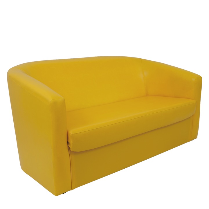 Canapea Tudor imitatie piele - galben 22168