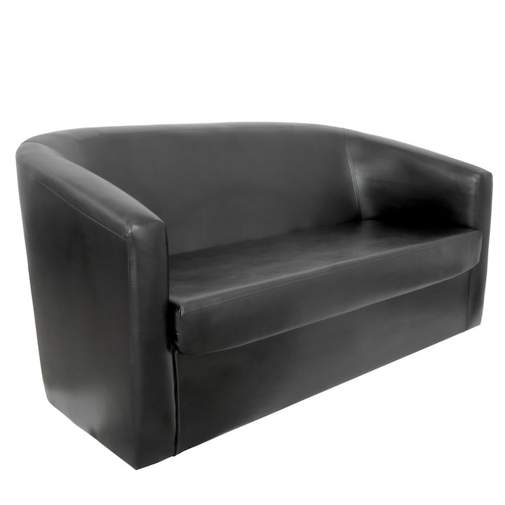 Canapea Tudor imitatie piele - negru 21901