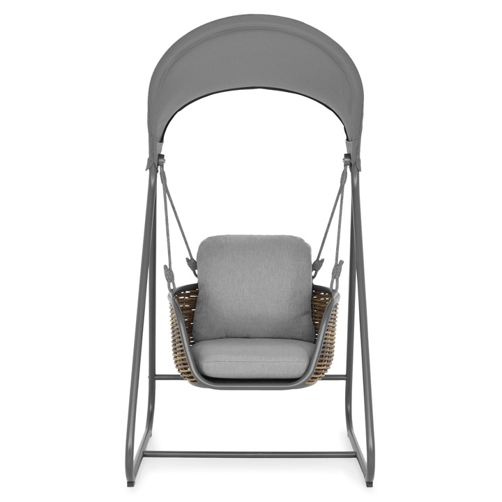 Leagan gradina/terasa, Maison Mex NOLI, L.103 l.120 H.192 cm, maro/gri