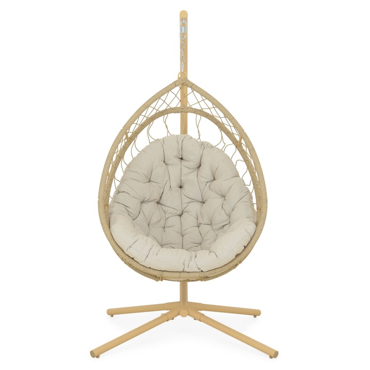 Leagan gradina/terasa, Maison Mex SUNNY, L.99 l.122 H.191 cm, natur/bej