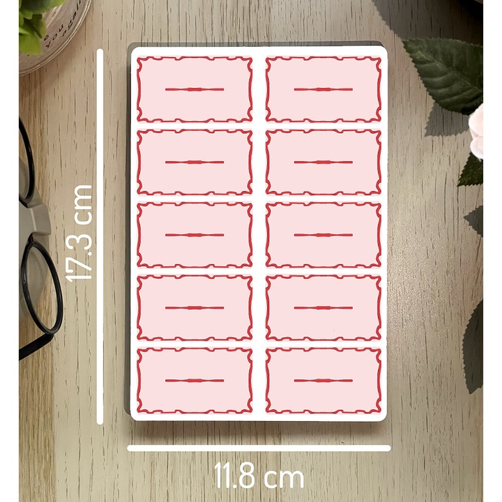 Set 25 etichete decorative alb-negru pentru caiete, waterproof, multicolor