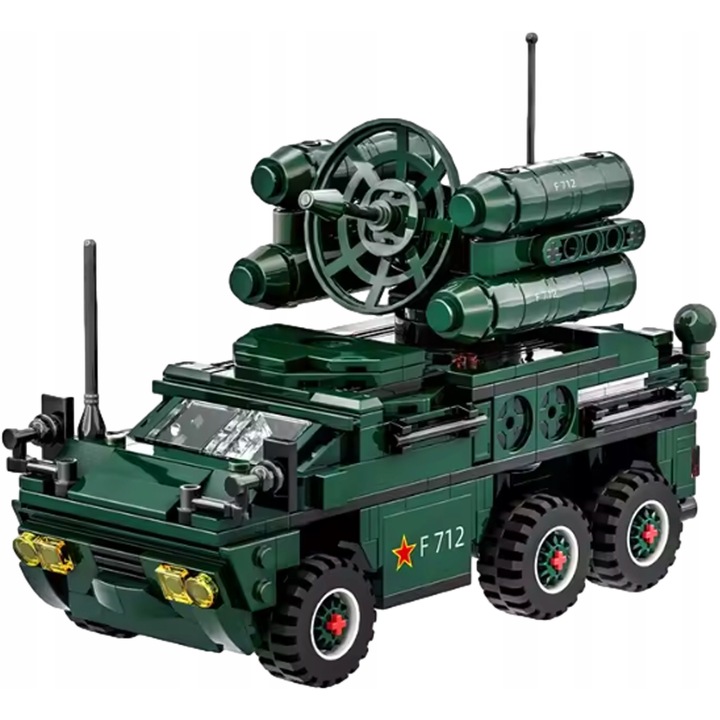 Légvédelmi teherautó készlet, SklepLolki, magasság 13.4 cm, szélesség 19.2 cm, mélység 8 cm, 493 elem, 13.4 cm x 19.2 cm x 8 cm, többszínű, 493 elem