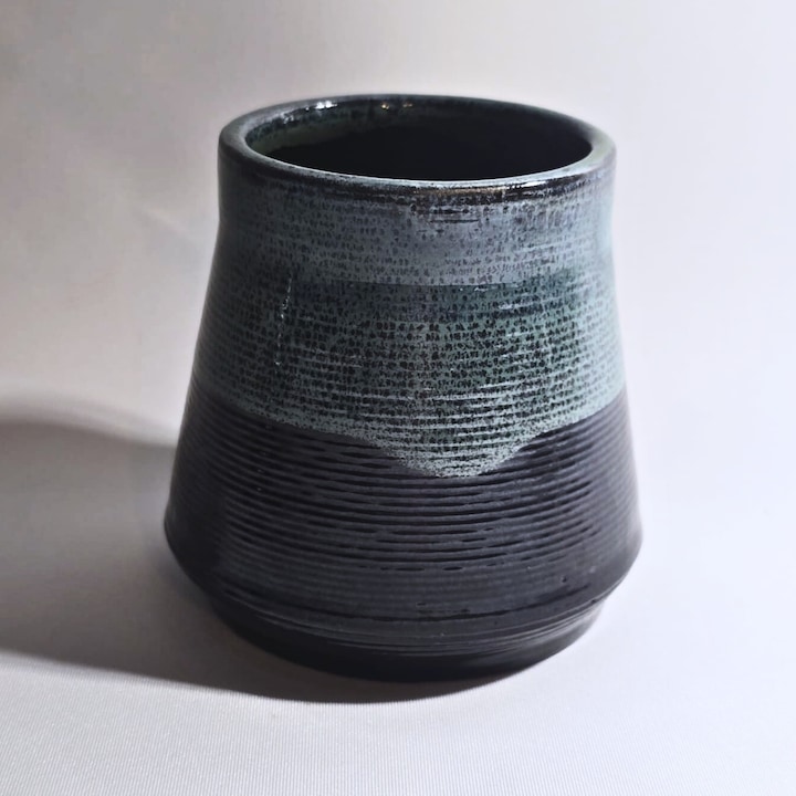 Cana cafea Thomsa V-Cup, ceramica, verde, 8x8cm