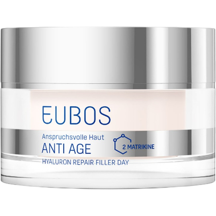 Crema de fata Eubos Anti Age Hyaluron Repair Filler, 50 ml, pentru ten matur, hidratare intensa, fermitate