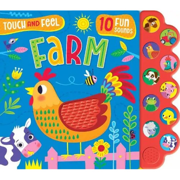 Carte cu sunete, NPP, Touch and Feel Farm, 0+ ani
