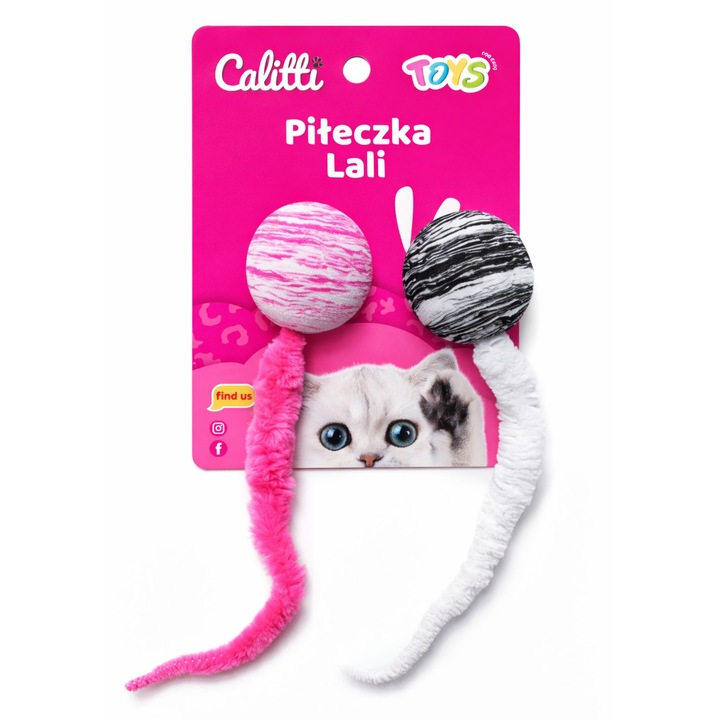 Set 2 jucarii interactive pentru pisici Calitti, multicolor
