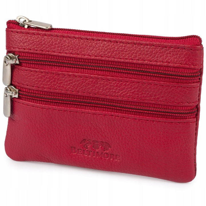 Портфейл, Beltimore, 3 отделения, червен, 9,5x11,5см