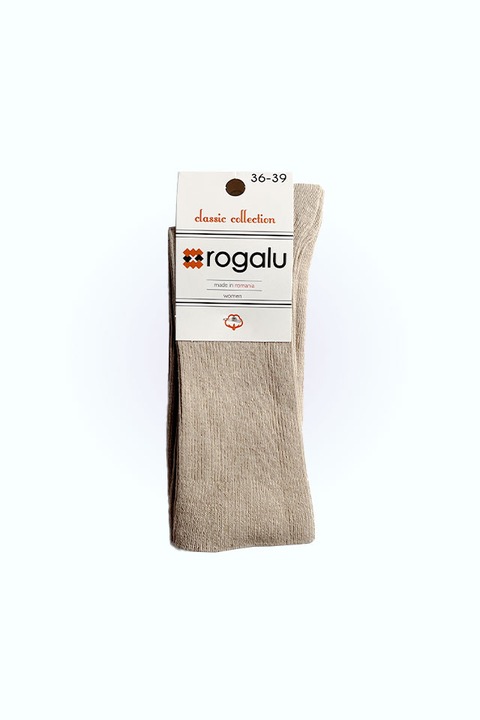 Sosete Dama, Rogalu, Rib, Bej, 36-39