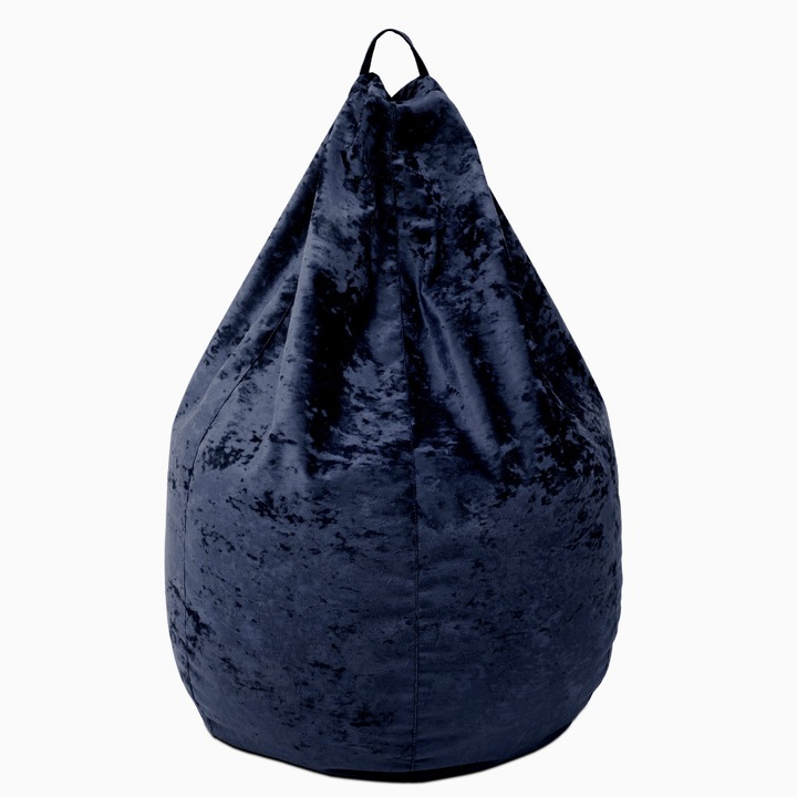 Fotoliu puf Mara - stofa E29 - albastru