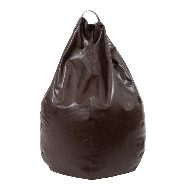 Fotoliu puf Mara - imitatie piele - maro