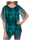 Bluza dama COSSEN, maneci transparente 3/4, verde, L